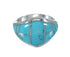 Silver Turquoise Southwestern Ring Size 6-3/4 AX90590